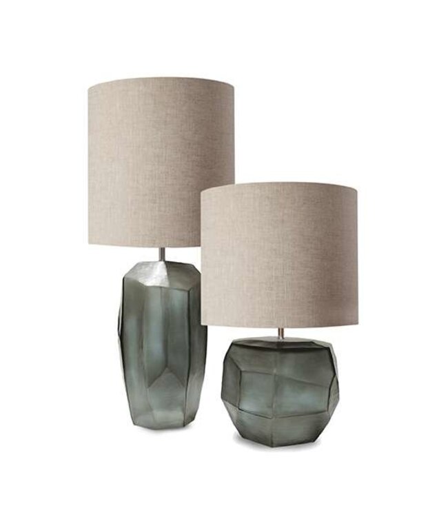 Guaxs Cubistic Round Table Lamp | Indigo / Smokegrey