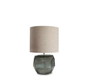 Guaxs Lampe de table ronde cubiste GUAXS | Indigo / Gris fumé