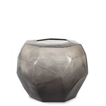 Guaxs Vase Cubistic Round | Light Smoke Gray / Dark Grey