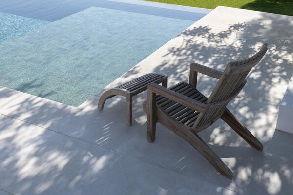 GOMMAIRE Outdoor | Organic Living Poltrona Orso | Teak Grigio Naturale