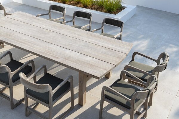 GOMMAIRE Outdoor | Organic Living Poltrona Sally | Teak riciclato grigio naturale