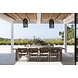 GOMMAIRE Outdoor | Organic Living Fauteuil Fiona | Teck gris naturel / Osier PE Antique Weed