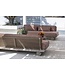 GOMMAIRE Outdoor Meubels | Organic Living Borde del sofá | Teca gris natural y mimbre de polietileno envejecido