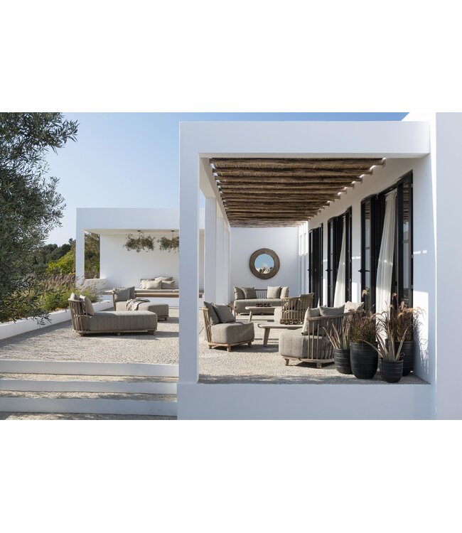 GOMMAIRE Outdoor Meubels | Organic Living Table basse Carol | Teck recyclé gris naturel