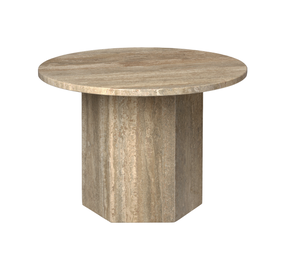 Gubi Epic Coffee Table Round Ø60 | Warm Taupe Travertine Gubi Epic Coffee Table Round Ø60 | Warm Taupe Travertine