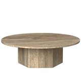 Gubi Table Basse Epic Ronde Ø110 | Travertin taupe chaud Gubi Table Basse Epic Ronde Ø110 | Travertin taupe chaud