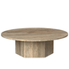 Gubi Table Basse Epic Ronde Ø110 | Travertin taupe chaud
