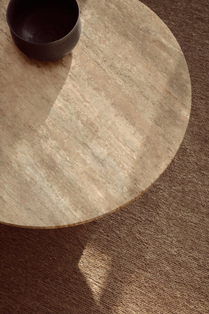 Gubi Epic Coffee Table Round Ø80 | Warm Taupe Travertine Gubi Epic Coffee Table Round Ø80 | Warm Taupe Travertine
