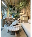 GOMMAIRE Outdoor Meubels | Organic Living Ensemble de 3 tables basses Anton | Teck recyclé gris naturel