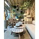 GOMMAIRE Outdoor | Organic Living Ensemble de 3 tables basses Anton | Teck recyclé gris naturel