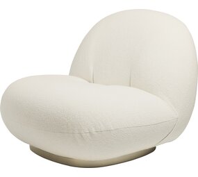 Gubi Poltrona lounge Pacha | Arpa completamente rivestita e base in oro perlato