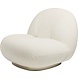 Gubi Poltrona lounge Pacha | Arpa completamente rivestita e base in oro perlato, girevole con ritorno Gubi Poltrona lounge Pacha | Arpa completamente rivestita e base in oro perlato, girevole con ritorno