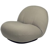 Gubi Pacha Lounge Chair | Vollständig gepolstertes Vidar- und schwarzes, halbmattes Gestell, drehbar