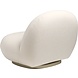 Gubi Poltrona lounge Pacha | Arpa completamente rivestita e base in oro perlato, girevole con ritorno Gubi Poltrona lounge Pacha | Arpa completamente rivestita e base in oro perlato, girevole con ritorno