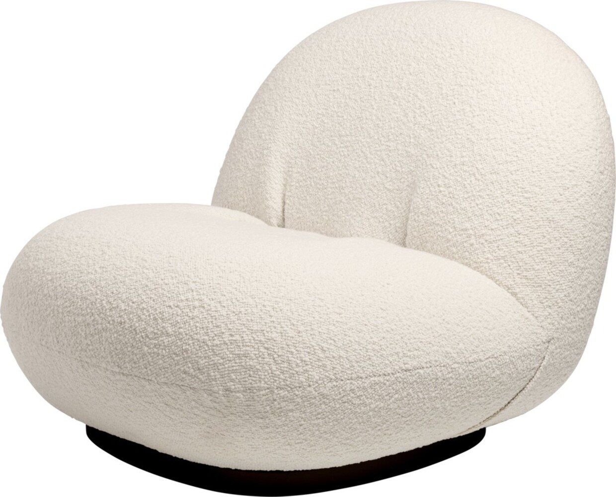 Gubi Chaise longue Pacha | Karakorum entièrement rembourré et base noire semi-mate, pivotant à retour Gubi Chaise longue Pacha | Karakorum entièrement rembourré et base noire semi-mate, pivotant à retour