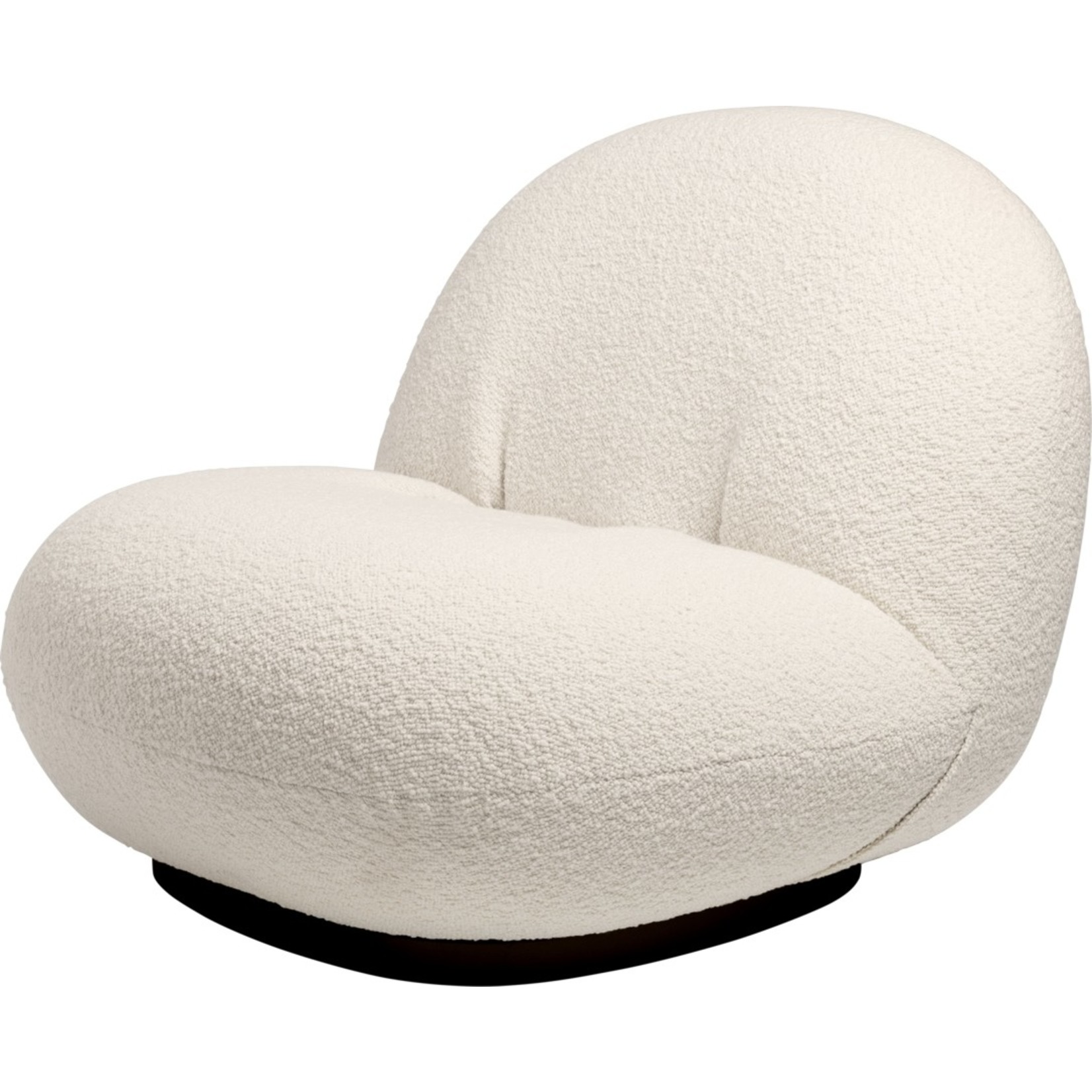 Gubi Pacha Lounge Chair | Fully Upholstered Karakorum & Black Semi Matt Base