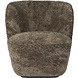 Gubi Stay Lounge Chair | Vollständig gepolstertes Schaffell und schwarze Basis, klein Gubi Stay Lounge Chair | Vollständig gepolstertes Schaffell und schwarze Basis, klein