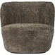 Gubi Restez la chaise longue | Peau de mouton entièrement rembourrée et base noire, grande Gubi Restez la chaise longue | Peau de mouton entièrement rembourrée et base noire, grande