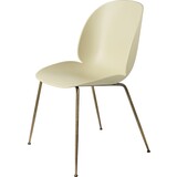 Gubi Beetle Dining Chair | Un-Upholstered Pastel Green & Antique Brass Base Gubi Beetle Dining Chair | Un-Upholstered Pastel Green & Antique Brass Base