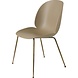 Gubi Sedia da pranzo Beetle | Base marrone ciottolo non imbottita e base in ottone anticato Gubi Sedia da pranzo Beetle | Base marrone ciottolo non imbottita e base in ottone anticato