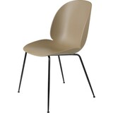 Gubi Chaise de salle à manger Beetle | Base non rembourrée marron galet et noir mat Gubi Chaise de salle à manger Beetle | Base non rembourrée marron galet et noir mat