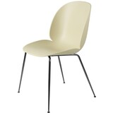 Gubi Beetle Dining Chair | Un-Upholstered Pastel Green & Black Chrome Base Gubi Beetle Dining Chair | Un-Upholstered Pastel Green & Black Chrome Base