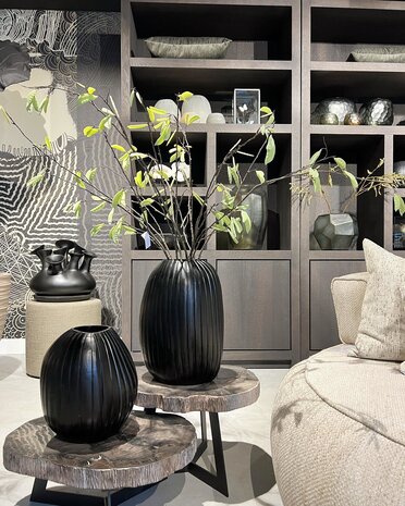 Guaxs Vase Patara haut | Gris fumé / Noir