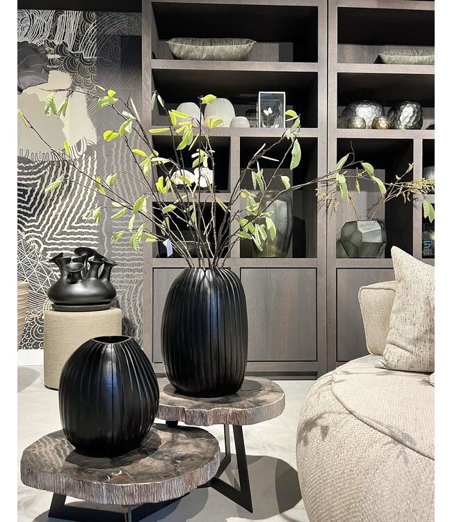 Guaxs Vase Patara haut | Gris fumé / Noir