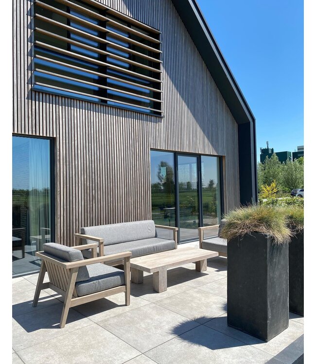 GOMMAIRE Outdoor Meubels | Organic Living Canapé 2 places Copenhague | Teck gris naturel