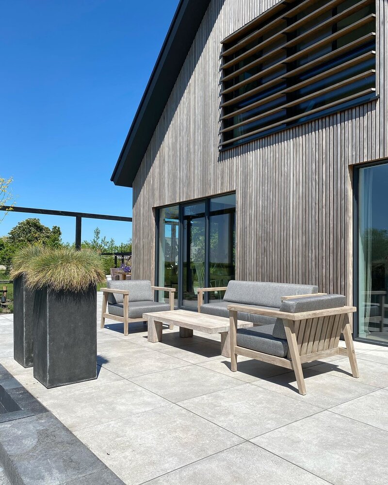 GOMMAIRE Outdoor | Organic Living Canapé 2 places Copenhague | Teck gris naturel