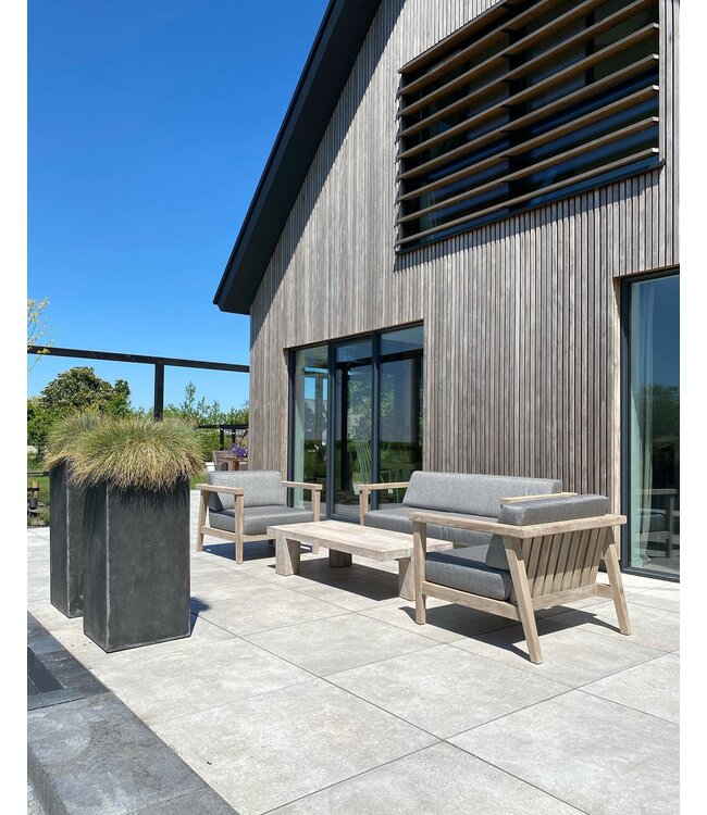 GOMMAIRE Outdoor Meubels | Organic Living 2-Sitzer Kopenhagen | Teak Naturgrau