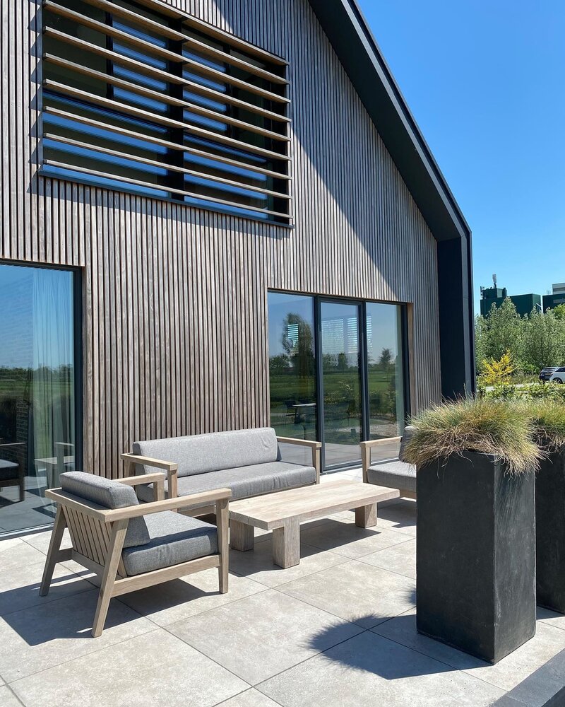 GOMMAIRE Outdoor | Organic Living Divano monoposto Copenhagen | Teak grigio naturale