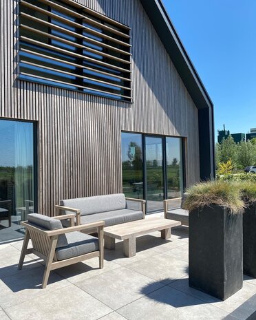 GOMMAIRE Outdoor | Organic Living Divano monoposto Copenhagen | Teak grigio naturale