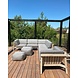 GOMMAIRE Outdoor | Organic Living Ottomane Kopenhagen | Teakholz Naturgrau