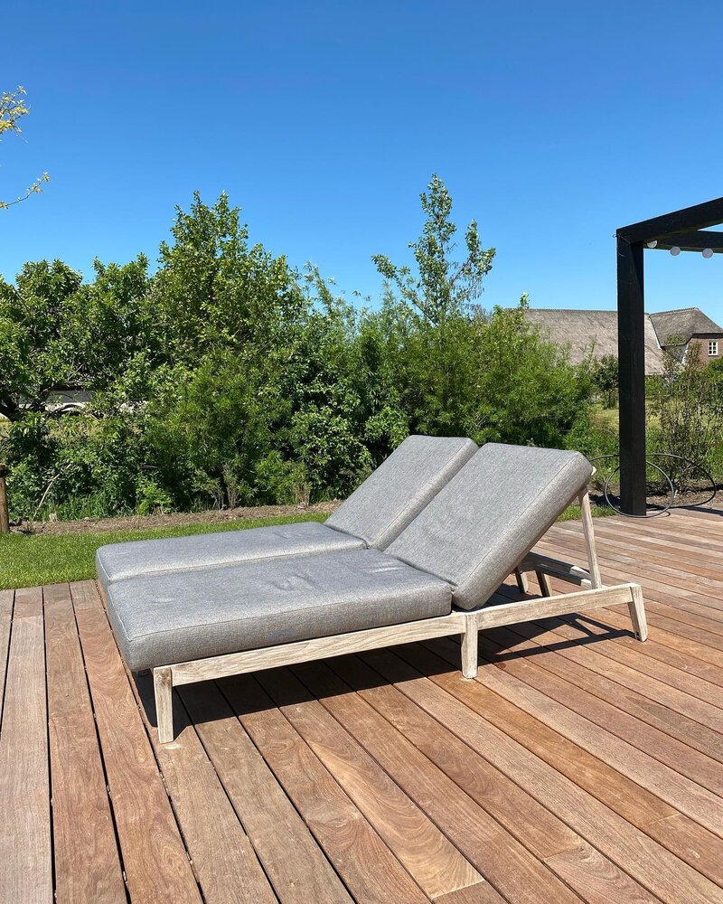 GOMMAIRE Outdoor Meubels | Organic Living Sunny Bed Copenhague | Teak Natural Grey