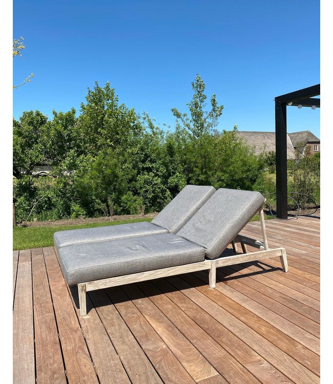 GOMMAIRE Outdoor Meubels | Organic Living Cama Sunny Copenhague | Teca gris natural