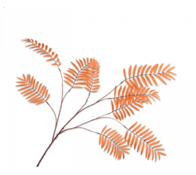 SILK-KA Ramo di palma arancione | 122 cm