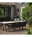 GOMMAIRE Outdoor Meubels | Organic Living Poltrona Jacky | Teak Grigio Naturale / Vimini PE Antracite