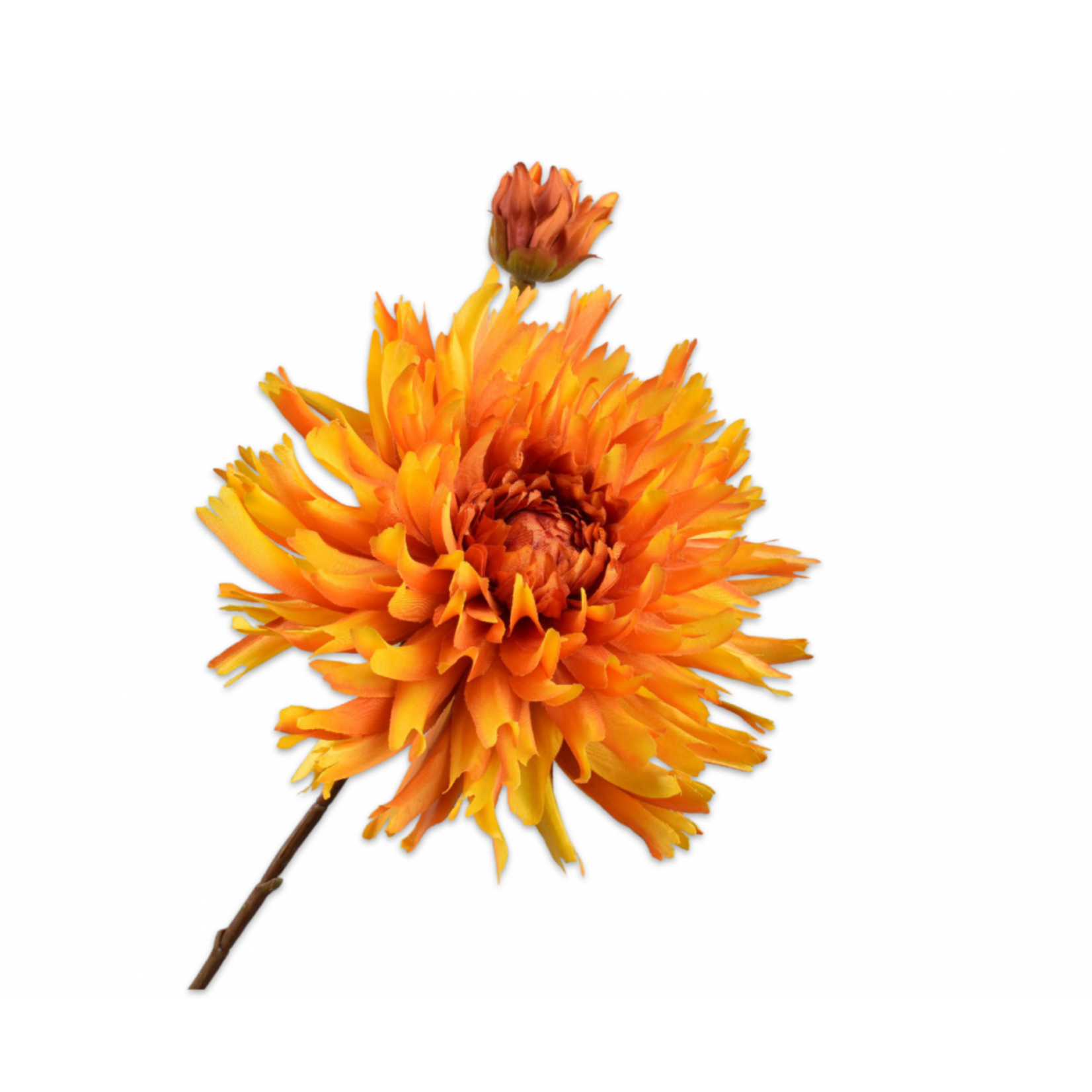 Silk-ka Branche de chrysanthème jaune | 78cm
