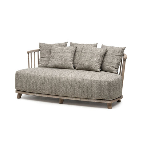 GOMMAIRE Outdoor | Organic Living Divano Carol a 2 posti | Teak grigio naturale