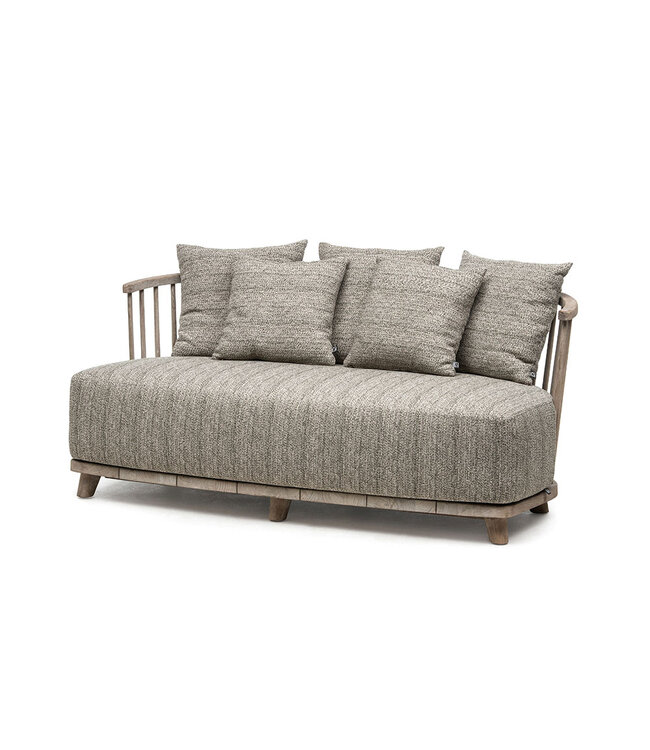 GOMMAIRE Outdoor Meubels | Organic Living Sofá de dos plazas Lounge Carol | Teca gris natural