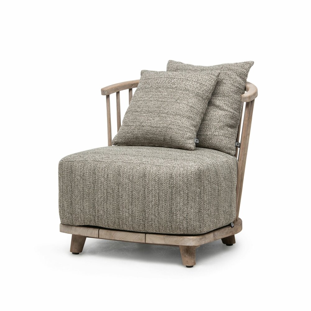 GOMMAIRE - Organic Living - Design Furniture  Fauteuil Lounge Carol 1 place | Teck Gris Naturel