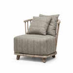 Gommaire Lounge Carol 1-Seater | Reclaimed Teak Natural Grey + Cushion