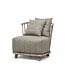 GOMMAIRE Outdoor Meubels | Organic Living Lounge Carol 1-Seater | Teak Natural Grey