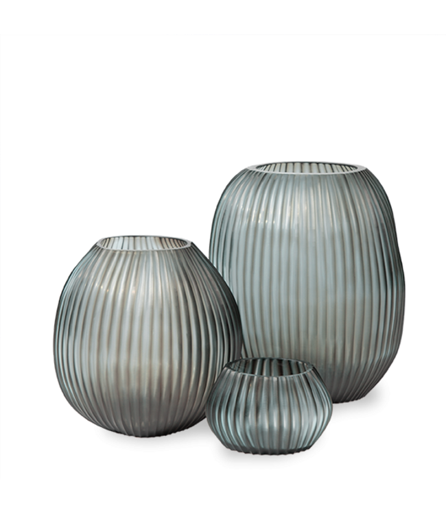 Guaxs Vase Nagaa L | Indigo / Gris fumée
