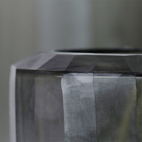 Guaxs Vase Omar L | Indigo / Smoke gray