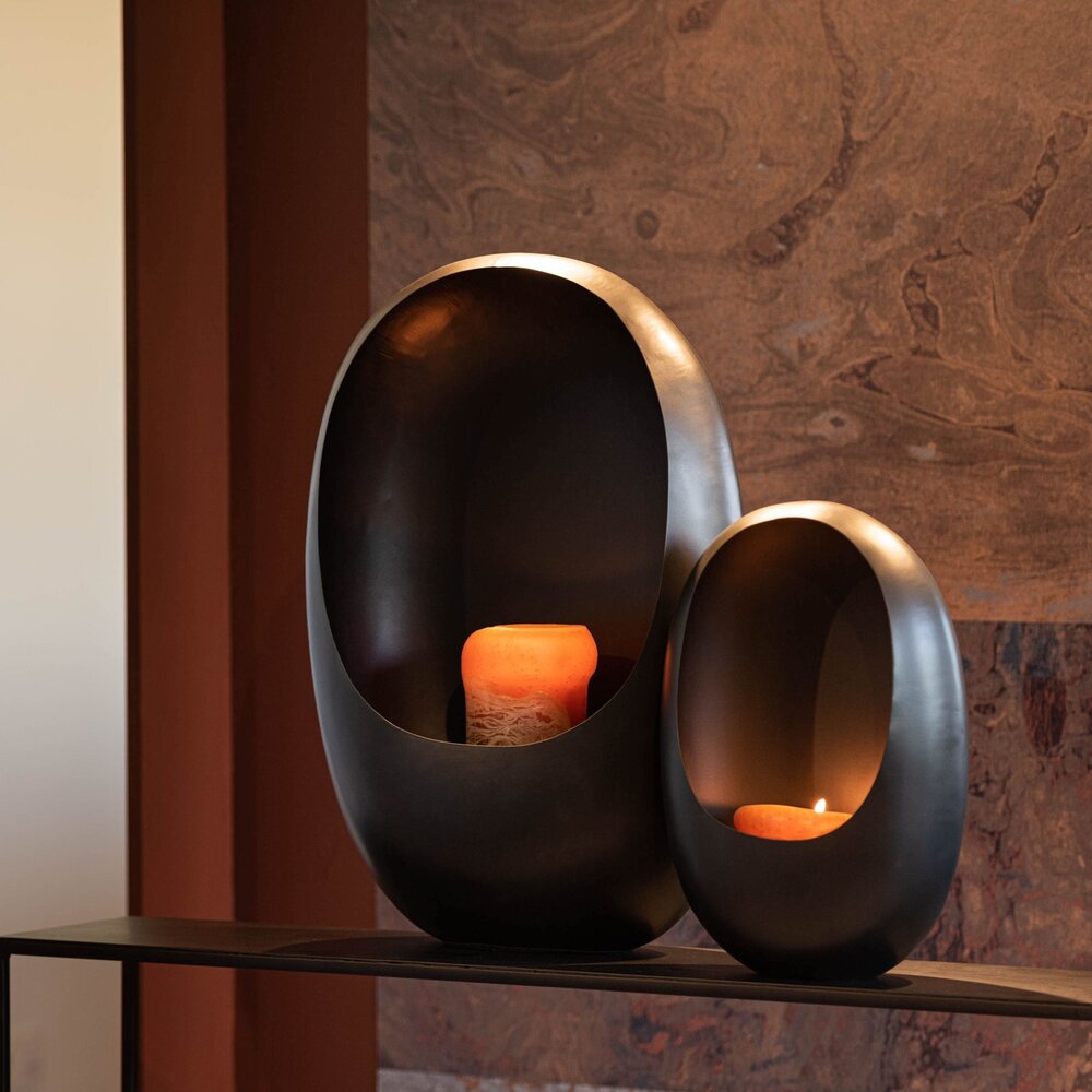 Originele Standing Egg Windlicht M | Zinc antique Inside / Outside Originele Standing Egg Windlicht M | Zinc antique Inside / Outside