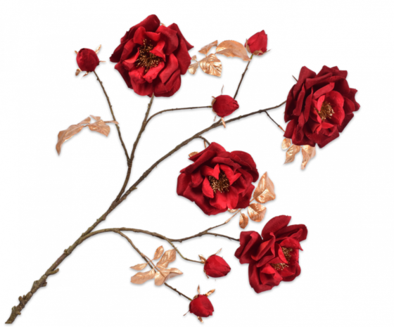 SILK-KA Rose Branch Gold / Red | 122 cm SILK-KA Rose Branch Gold / Red | 122 cm