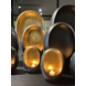 Standing Egg Windlicht M | Antique Zinc Outside, Antique Gold Leafing Inside Standing Egg Windlicht M | Antique Zinc Outside, Antique Gold Leafing Inside