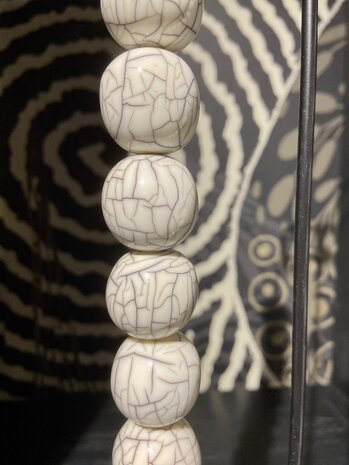 Collier Glaze Blanc Craquelé